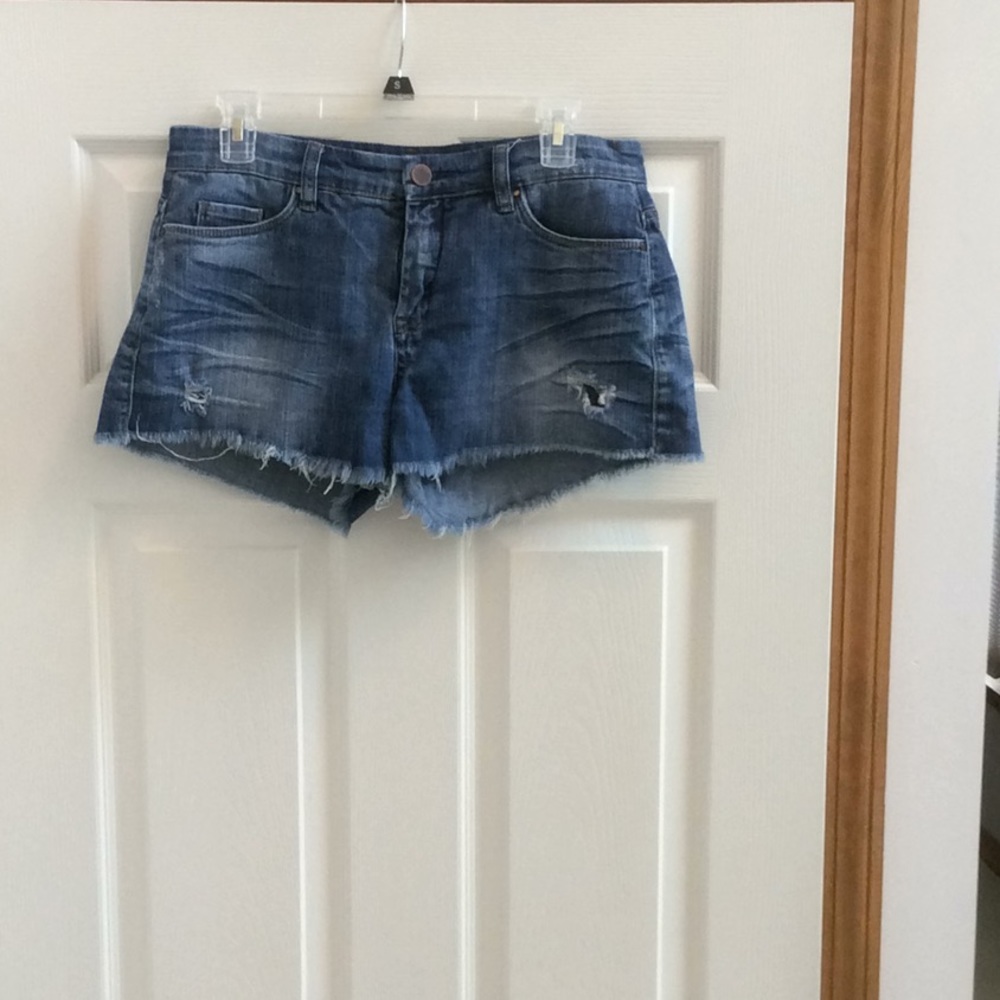 Blank NYC Distressed Frayed Denim Jean Short